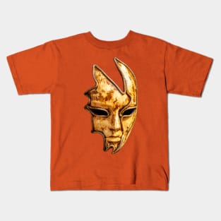 Gold Carnival Mask Kids T-Shirt